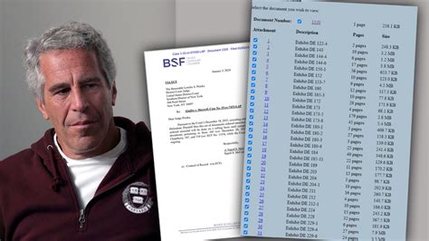 Jeffrey Epstein contact names revealed in unsealed documents.